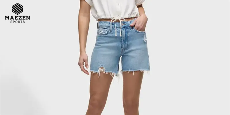 "Casual boyfriend shorts offering a relaxed, comfortable fit, ideal for summer or leisure activities by Maezen Sports."