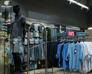 A clothing shop in which extensive amount of apparel is present