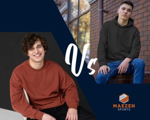hoodies vs sweatshirt. a men wear it